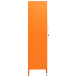 Berkfield Modern Locker Cabinet Orange 35X46X180 Cm Steel - thumbnail 4