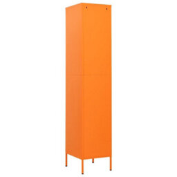 Berkfield Modern Locker Cabinet Orange 35X46X180 Cm Steel - thumbnail 5