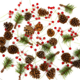 Pelle & Sol Christmas Crafts Set 130 Piece - Realistic Pine Cones And Berry Accessories - Diy Wreath Making Supplies - Ornaments