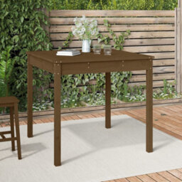 Berkfield Garden Table Honey Brown 82.5X82.5X76 Cm Solid Wood Pine