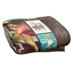 Royce Mcclure Silky Dino Mosaic Supersoft Blanket Multicoloured (152Cm X 127Cm) - thumbnail 3