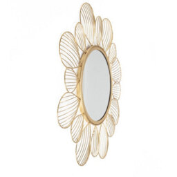 Fine Décor Fine Decor Mr3725W Adrina Floral Petal Metallic Mirror Gold - thumbnail 6