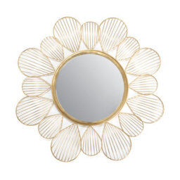 Fine Décor Fine Decor Mr3725W Adrina Floral Petal Metallic Mirror Gold - thumbnail 1