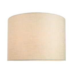 Happy Homewares Contemporary And Sleek 10 Inch Cream Linen Fabric Drum Lamp Shade 60W Maximum