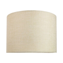 Happy Homewares Contemporary And Sleek 10 Inch Cream Linen Fabric Drum Lamp Shade 60W Maximum - thumbnail 6