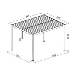 Agadon Aluminiun Pergola 300 X 400 Cm Dark Grey With Professional Installation Service - thumbnail 4