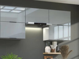 Impact Furniture Kitchen Cabinets Set 11 Units Oven Housing Modern Light Grey Gloss Storage Soft Close 2.4M Fitted Kitchen Star - thumbnail 5