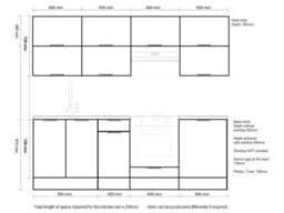 Impact Furniture Kitchen Cabinets Set 11 Units Oven Housing Modern Light Grey Gloss Storage Soft Close 2.4M Fitted Kitchen Star - thumbnail 3