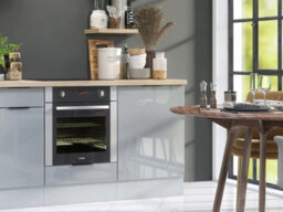 Impact Furniture Kitchen Cabinets Set 11 Units Oven Housing Modern Light Grey Gloss Storage Soft Close 2.4M Fitted Kitchen Star - thumbnail 6