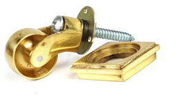L&F 4X Brass Castor & Square29mm Screw In Castor  Furniture Beds Sofas Chairs Stools - thumbnail 7