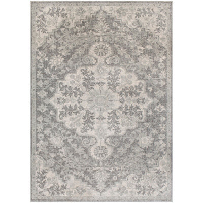 Livabliss Harput-Vintage Blue Orange Yellow Grey Traditional Boho Living Dining Bedroom Rug 200 X 275 Cm Easy Care, Non Shedding - image 1