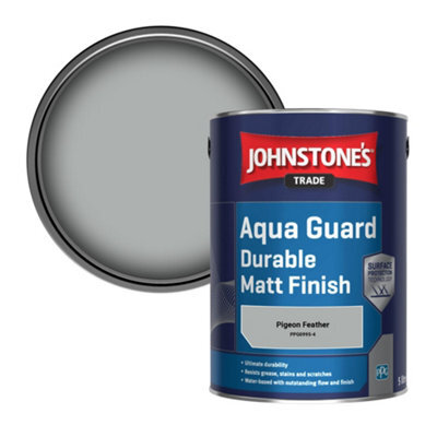 Johnstone's Trade Wood & Metal Aqua Guard Durable Matt Paint Pigeon Feather (Ppg0995-4) 5L - image 1