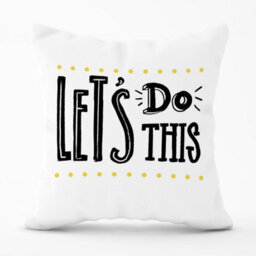 Warren Reed Designer Let's Do This Outdoor Cushion 45Cm X 45Cm - thumbnail 1