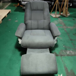 Homcom Manual Recliner Swivel Reclining Chair With Footrest Armrests Grey