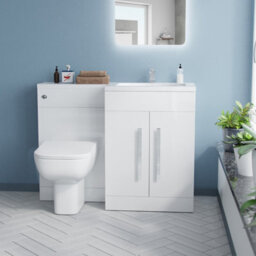 Nes Home White Rh Vanity Unit Basin Sink Cabinet 1100mm And Rimless Btw Toilet - thumbnail 4