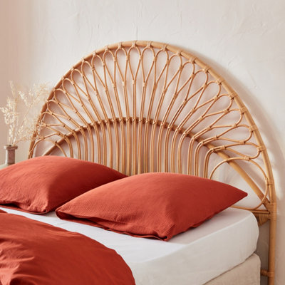 Sweeek - Natural Rattan Headboard 160X3X130 Cm - Malacca - image 1