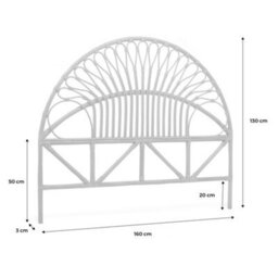 Sweeek - Natural Rattan Headboard  160X3X130 Cm - Malacca - thumbnail 6