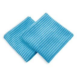 "Deconovo Set Of 2 Super Soft Corduroy Cushion Covers Sky Blue 18""x18""" - thumbnail 2