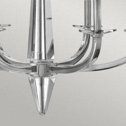 Luminosa Lighting Elstead Hinkley Ascher 6 Light Chandelier Polished Nickel - thumbnail 2