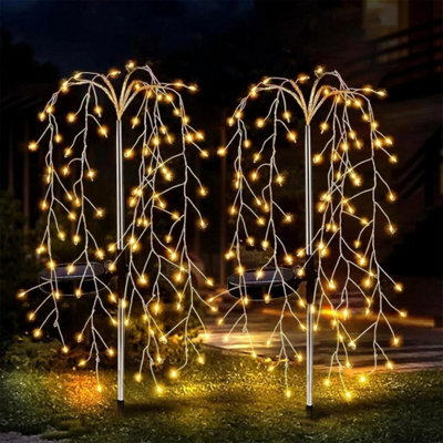 4Pack Outdoor Led Solar Power Garden Lights Starburst Tree Stake La - image 1