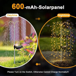 4Pack Outdoor Led Solar Power  Garden Lights Starburst Tree Stake La - thumbnail 4