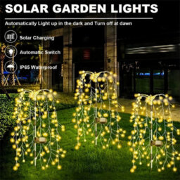 4Pack Outdoor Led Solar Power  Garden Lights Starburst Tree Stake La - thumbnail 5