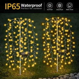4Pack Outdoor Led Solar Power  Garden Lights Starburst Tree Stake La - thumbnail 3