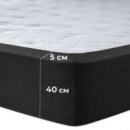 Aspire Homeware Black Fitted Sheet 40 Cm Extra Deep Pocket Hypoallergenic Bed Sheet Microfiber (L)190Cm X (W)90Cm, Single - thumbnail 6