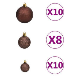 Vidaxl Slim Christmas Tree Green 180 Cm Pvc And Solid Pine Wood - thumbnail 6
