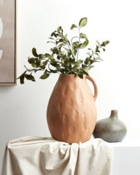 Beliani Decorative Vase Kulim Ceramic 40 Cm Dark Beige - thumbnail 2