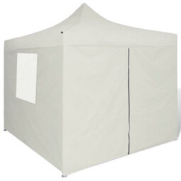 Berkfield Foldable Tent 3X3 M With 4 Walls Cream - thumbnail 3