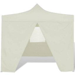 Berkfield Foldable Tent 3X3 M With 4 Walls Cream - thumbnail 2