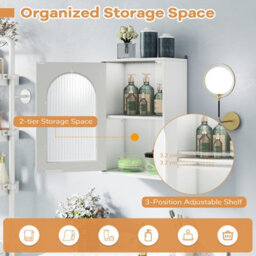 Gainoom Bathroom Wall Cabinet Medicine Cabinet W/ Adjustable Shelf - thumbnail 6