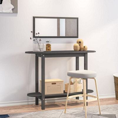 Walplus Console Table Grey 110X40X80 Cm Solid Wood Pine - image 1