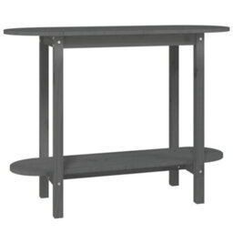 Walplus Console Table Grey 110X40X80 Cm Solid Wood Pine - thumbnail 2