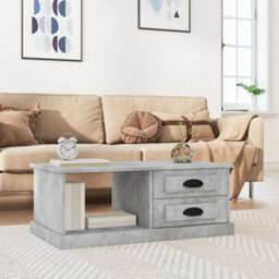 Berkfield Coffee Table Concrete Grey 90X50X35 Cm Engineered Wood - thumbnail 1