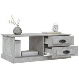 Berkfield Coffee Table Concrete Grey 90X50X35 Cm Engineered Wood - thumbnail 5