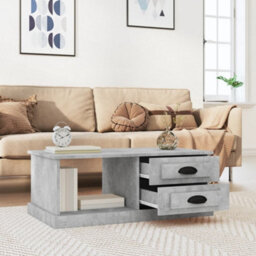 Berkfield Coffee Table Concrete Grey 90X50X35 Cm Engineered Wood - thumbnail 3