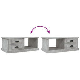 Berkfield Coffee Table Concrete Grey 90X50X35 Cm Engineered Wood - thumbnail 9