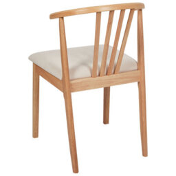 Beliani Set Of 2 Dining Chairs Craig Wood Light Brown/ Beige - thumbnail 5