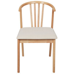 Beliani Set Of 2 Dining Chairs Craig Wood Light Brown/ Beige - thumbnail 4
