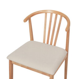 Beliani Set Of 2 Dining Chairs Craig Wood Light Brown/ Beige - thumbnail 7