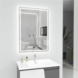 T&k Bathroom Led Mirror 100X70Cm, Anti-Fog, 3-Colours Dimmable, Adjustable Brightness, Touch Control&memory Function - thumbnail 1