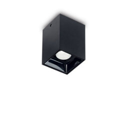 Ideal Lux Luminosa Nitro Led 1 Light Square Surface Mounted Downlight Black