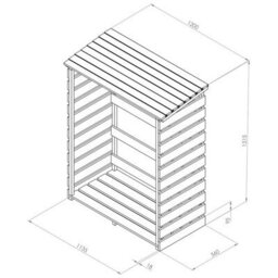Wooden Log Wood Store Garden Storage Firewood Fsc Zest - thumbnail 4