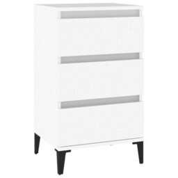 Berkfield Bedside Cabinet White 40X35X70 Cm Engineered Wood - thumbnail 2