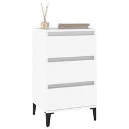 Berkfield Bedside Cabinet White 40X35X70 Cm Engineered Wood - thumbnail 5