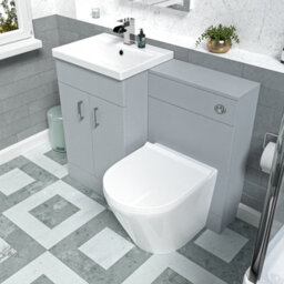 Nes Home Matte Grey 1000mm Vanity Basin Wc Vanity Unit & Rimless Btw Toilet - thumbnail 4