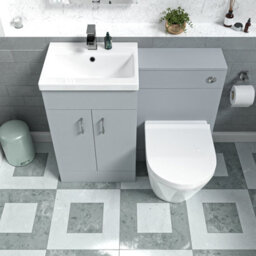 Nes Home Matte Grey 1000mm Vanity Basin Wc Vanity Unit & Rimless Btw Toilet - thumbnail 3