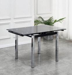 Furnizone UK Piccolo 4-Seater Extending Dining Table And 4 Monza Pink Velvet Chairs - thumbnail 2